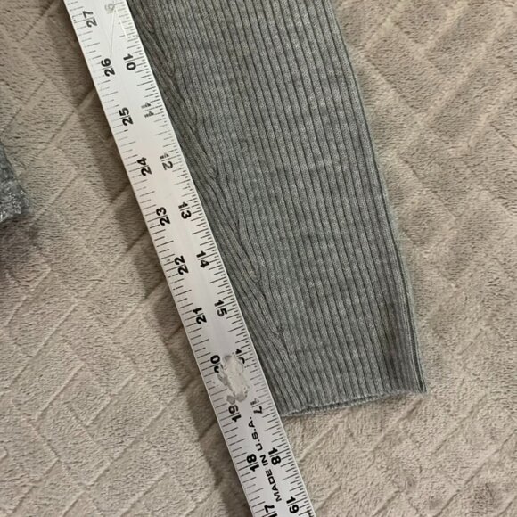 Jones New York Womens Small Cardigan Sweater Sparkly Gray Wool Blend Open Front - Picture 9 of 11